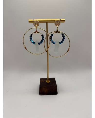 PENDIENTES ARTESANOS DE CRISTAL MARINO