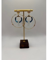 PENDIENTES ARTESANOS DE CRISTAL MARINO