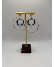 PENDIENTES ARTESANOS DE CRISTAL MARINO