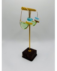 PENDIENTES ARTESANOS DE CRISTAL MARINO O LÁGRIMAS DE SIRENA