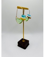 PENDIENTES ARTESANOS DE CRISTAL MARINO O LÁGRIMAS DE SIRENA