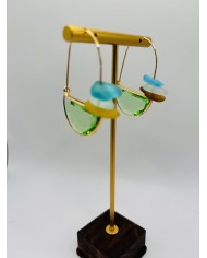 PENDIENTES ARTESANOS DE CRISTAL MARINO O LÁGRIMAS DE SIRENA
