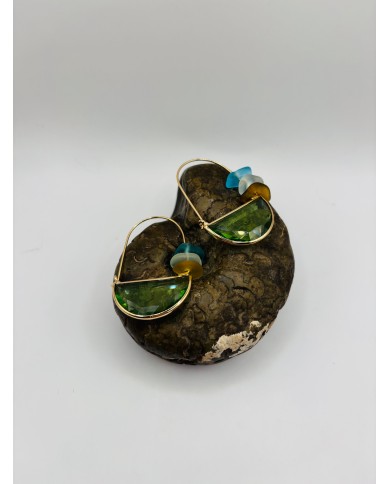 PENDIENTES ARTESANOS DE CRISTAL MARINO O LÁGRIMAS DE SIRENA
