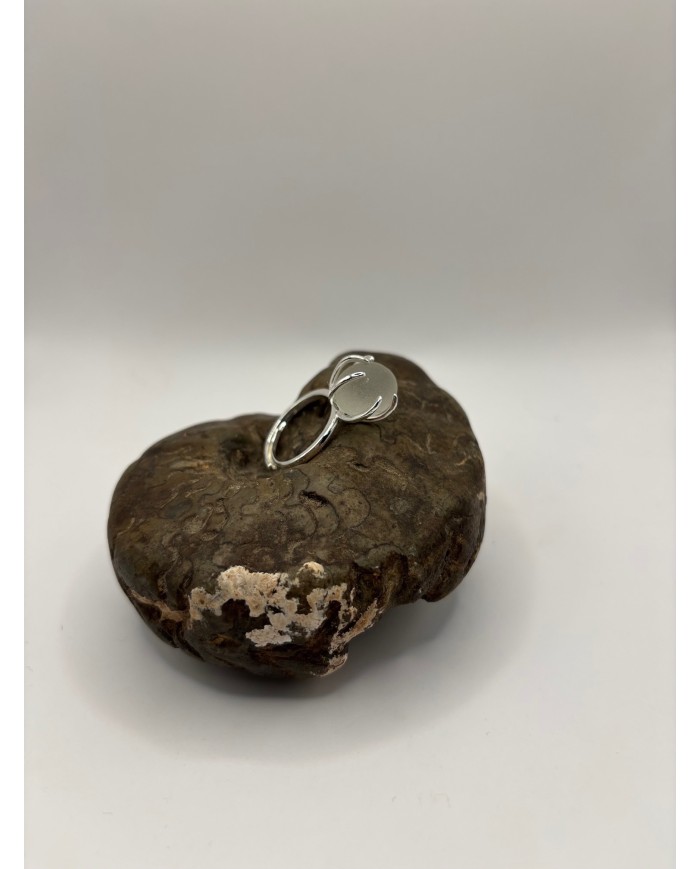 ANILLO ARTESANO DE CRISTAL MARINO