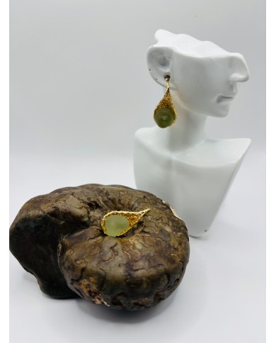 PENDIENTES ARTESANOS DE CRISTAL MARINO