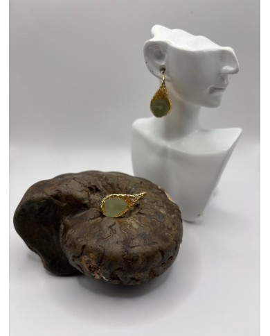 PENDIENTES ARTESANOS DE CRISTAL MARINO
