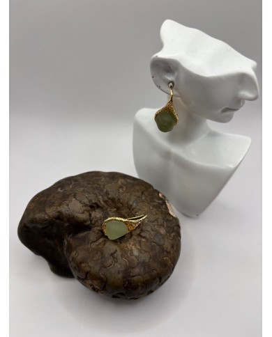 PENDIENTES ARTESANOS DE CRISTAL MARINO