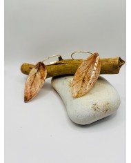 PENDIENTES ARTESANOS DE HOJA NATURAL
