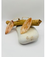 PENDIENTES ARTESANOS DE HOJA NATURAL