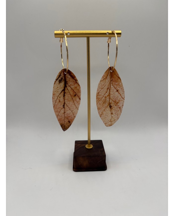 PENDIENTES ARTESANOS DE HOJA NATURAL