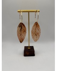 PENDIENTES ARTESANOS DE HOJA NATURAL
