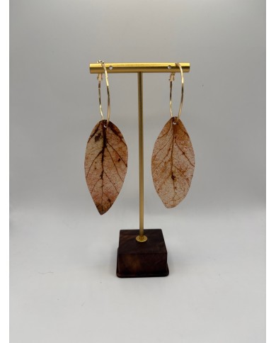 PENDIENTES ARTESANOS DE HOJA NATURAL