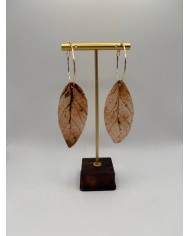 PENDIENTES ARTESANOS DE HOJA NATURAL