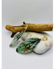 PENDIENTES ARTESANOS DE HOJA NATURAL ESQUELETIZADA