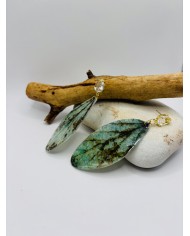 PENDIENTES ARTESANOS DE HOJA NATURAL ESQUELETIZADA