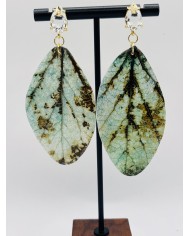 PENDIENTES ARTESANOS DE HOJA NATURAL