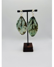 PENDIENTES ARTESANOS DE HOJA NATURAL ESQUELETIZADA