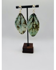 PENDIENTES ARTESANOS DE HOJA NATURAL ESQUELETIZADA