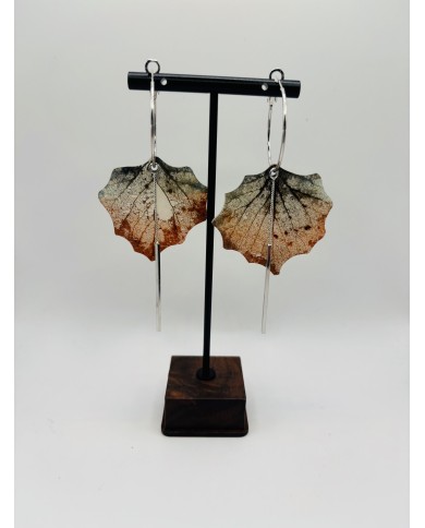 PENDIENTES ARTESANOS DE HOJA NATURAL