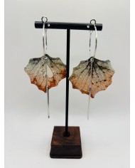 PENDIENTES ARTESANOS DE HOJA NATURAL