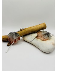 PENDIENTES ARTESANOS DE HOJA NATURAL