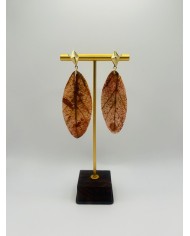 PENDIENTES ARTESANOS DE HOJA NATURAL