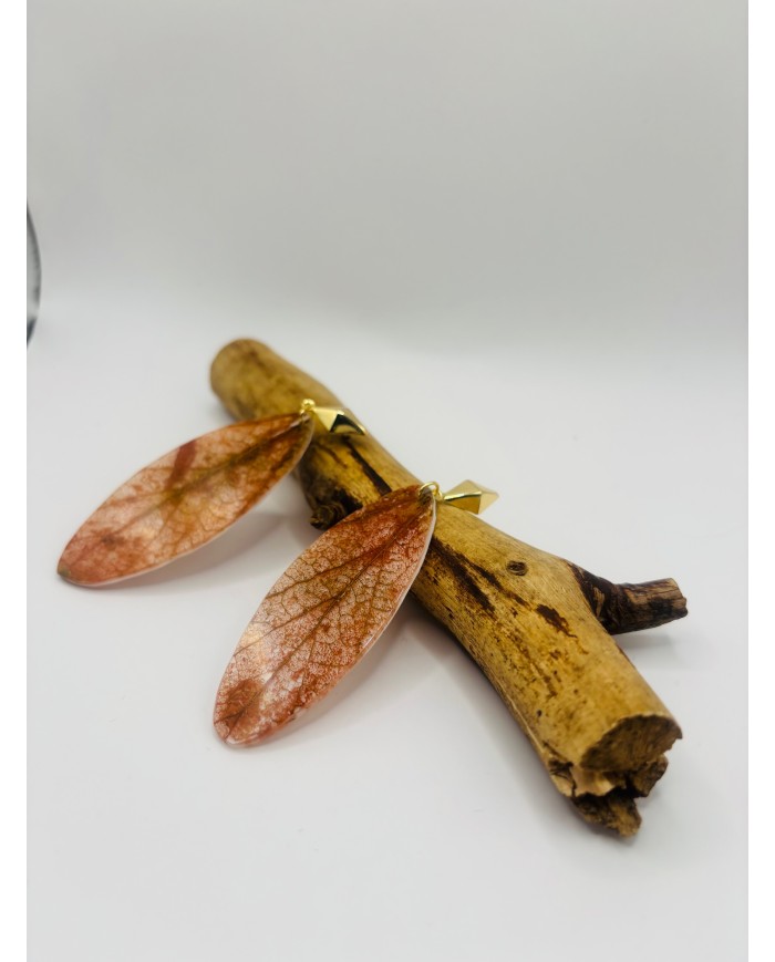 PENDIENTES ARTESANOS DE HOJA NATURAL