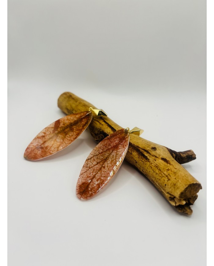 PENDIENTES ARTESANOS DE HOJA NATURAL
