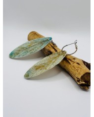 PENDIENTES ARTESANOS DE HOJA NATURAL
