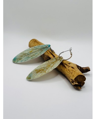 PENDIENTES ARTESANOS DE HOJA NATURAL