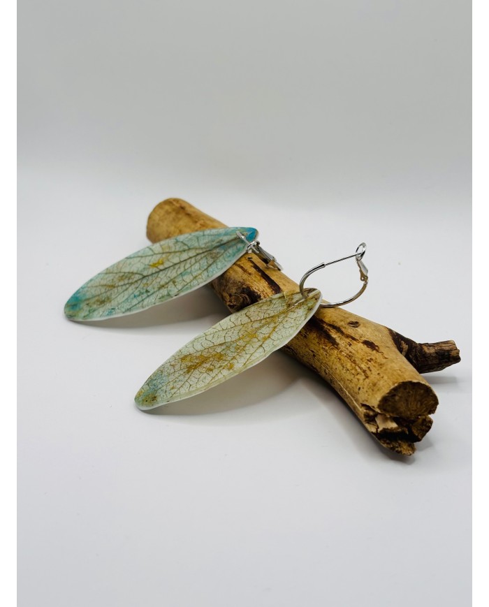 PENDIENTES ARTESANOS DE HOJA NATURAL