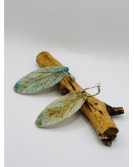 PENDIENTES ARTESANOS DE HOJA NATURAL