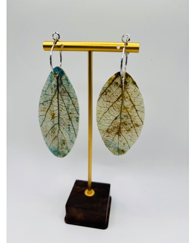 PENDIENTES ARTESANOS DE HOJA NATURAL
