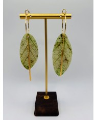 PENDIENTES ARTESANOS DE HOJA NATURAL