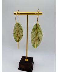 PENDIENTES ARTESANOS DE HOJA NATURAL