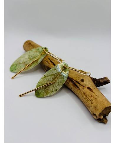 PENDIENTES ARTESANOS DE HOJA NATURAL