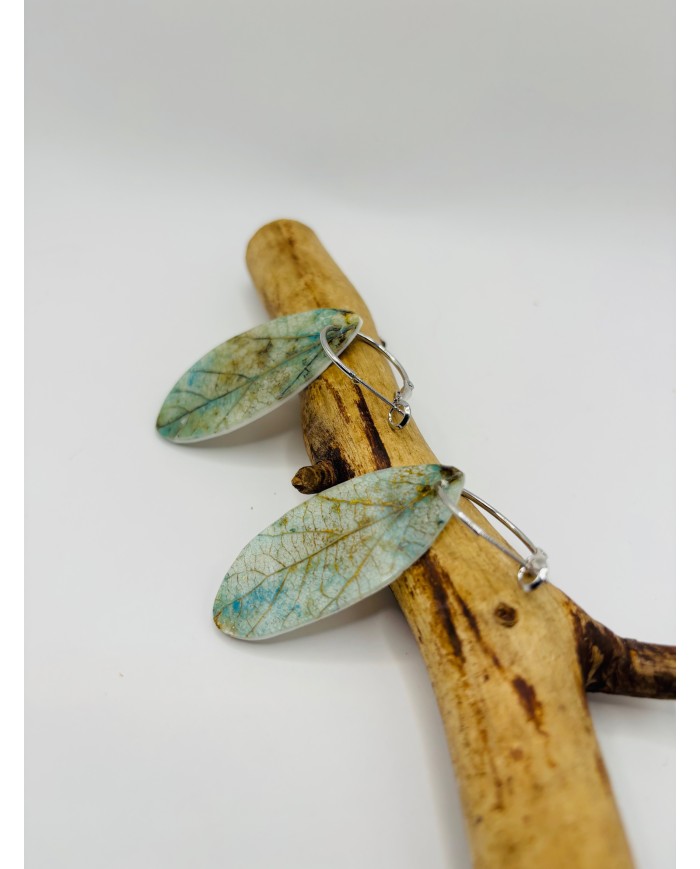 PENDIENTES ARTESANOS DE HOJA NATURAL