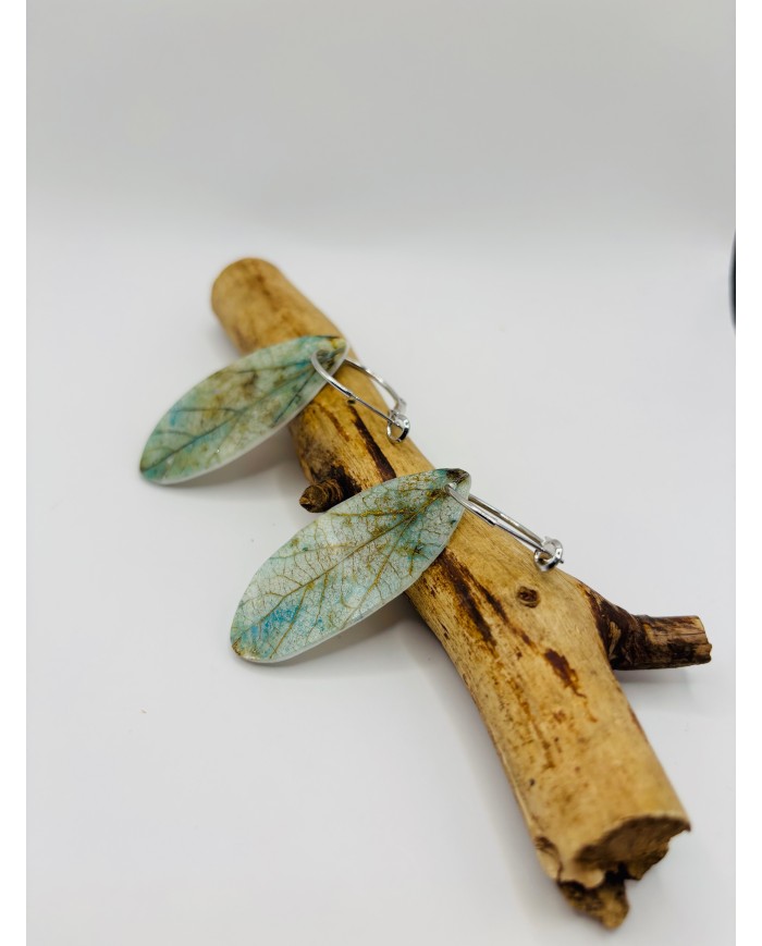 PENDIENTES ARTESANOS DE HOJA NATURAL