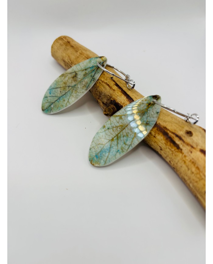 PENDIENTES ARTESANOS DE HOJA NATURAL