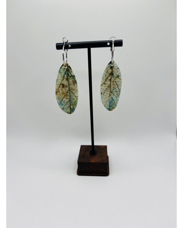 PENDIENTES ARTESANOS DE HOJA NATURAL