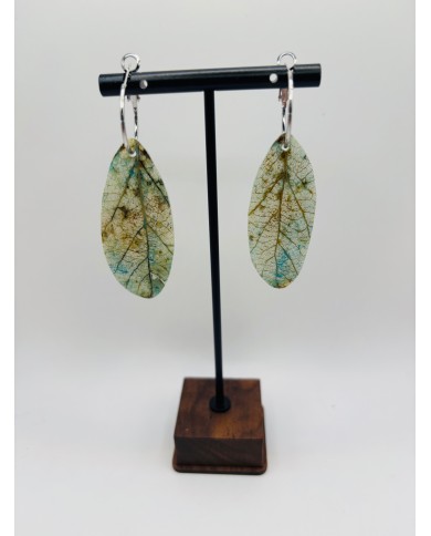 PENDIENTES ARTESANOS DE HOJA NATURAL