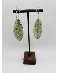 PENDIENTES ARTESANOS DE HOJA NATURAL