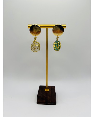 PENDIENTES ARTESANOS DE CRISTAL MARINO