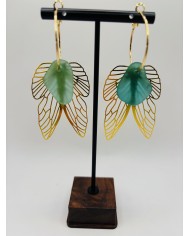 PENDIENTES ARTESANOS DE CRISTAL MARINO