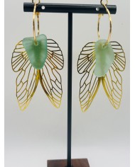 PENDIENTES ARTESANOS DE CRISTAL MARINO