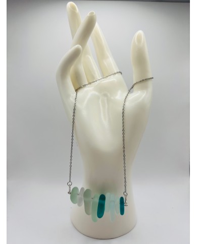 COLLAR ARTESANO DE CRISTAL MARINO