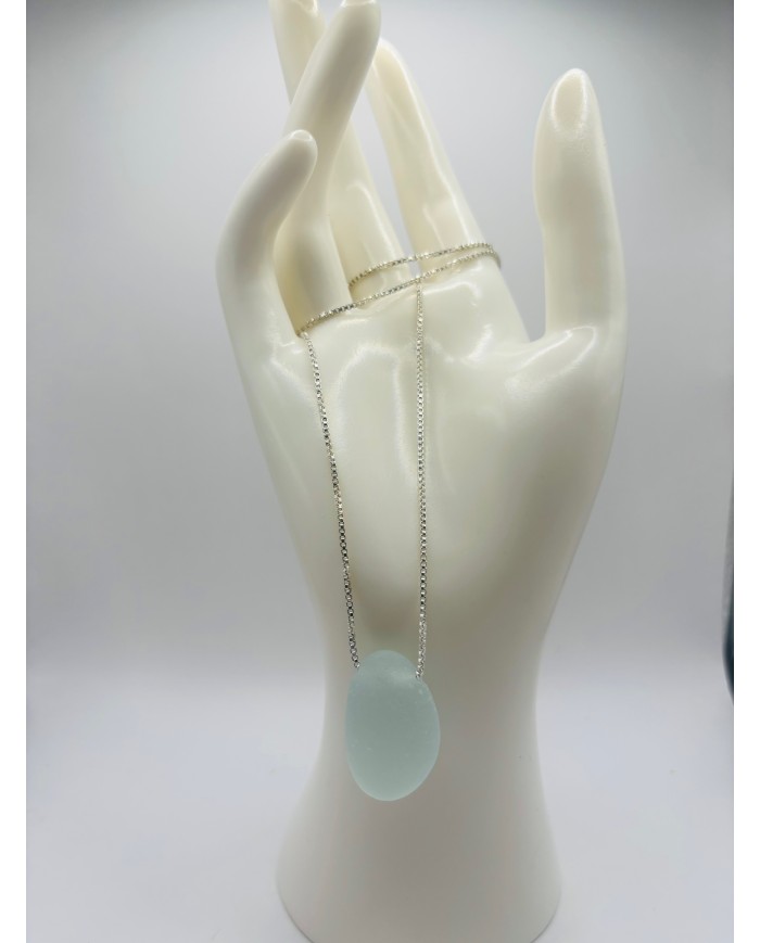 COLLAR ARTESANO DE CRISTAL MARINO