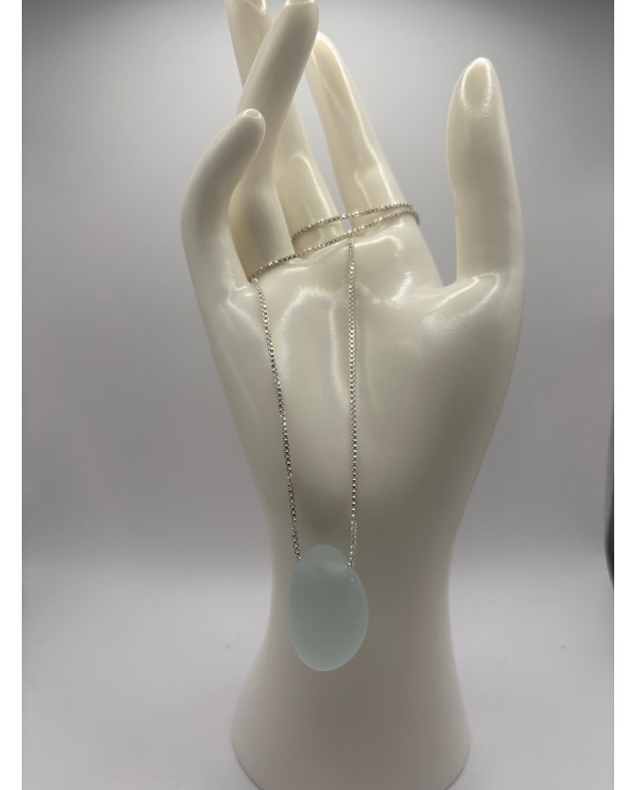 COLLAR ARTESANO DE CRISTAL MARINO