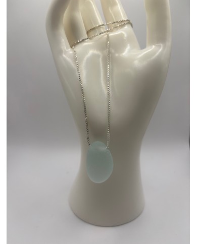 COLLAR ARTESANO DE CRISTAL MARINO