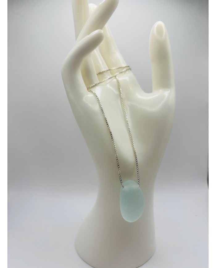 COLLAR ARTESANO DE CRISTAL MARINO